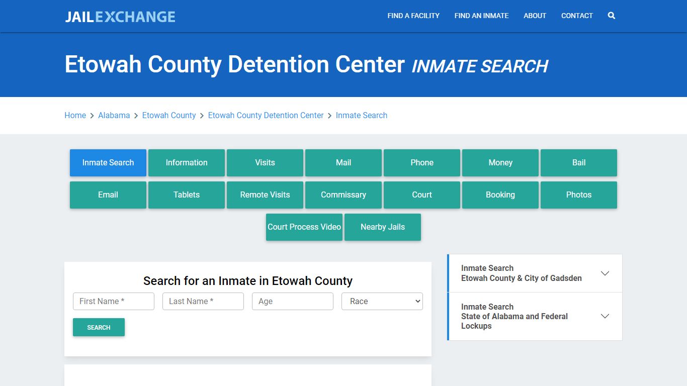 Etowah County Detention Center Inmate Search - Jail Exchange